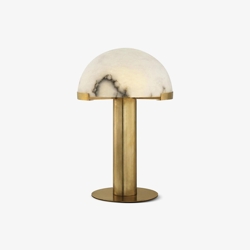 Luminous Veil Alabaster Bronze Table Lamp