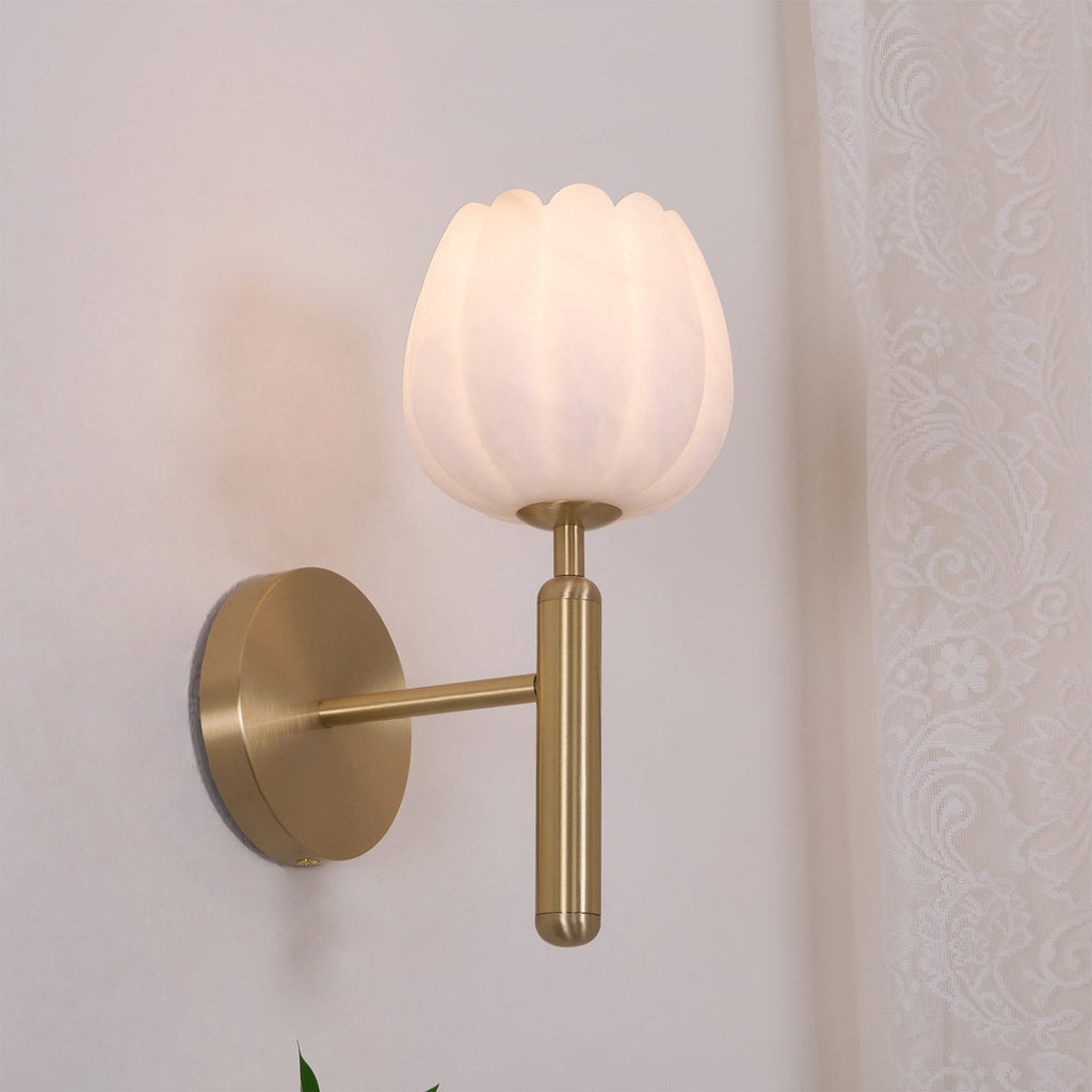 Ralin Wall Sconce Alabaster Flowers