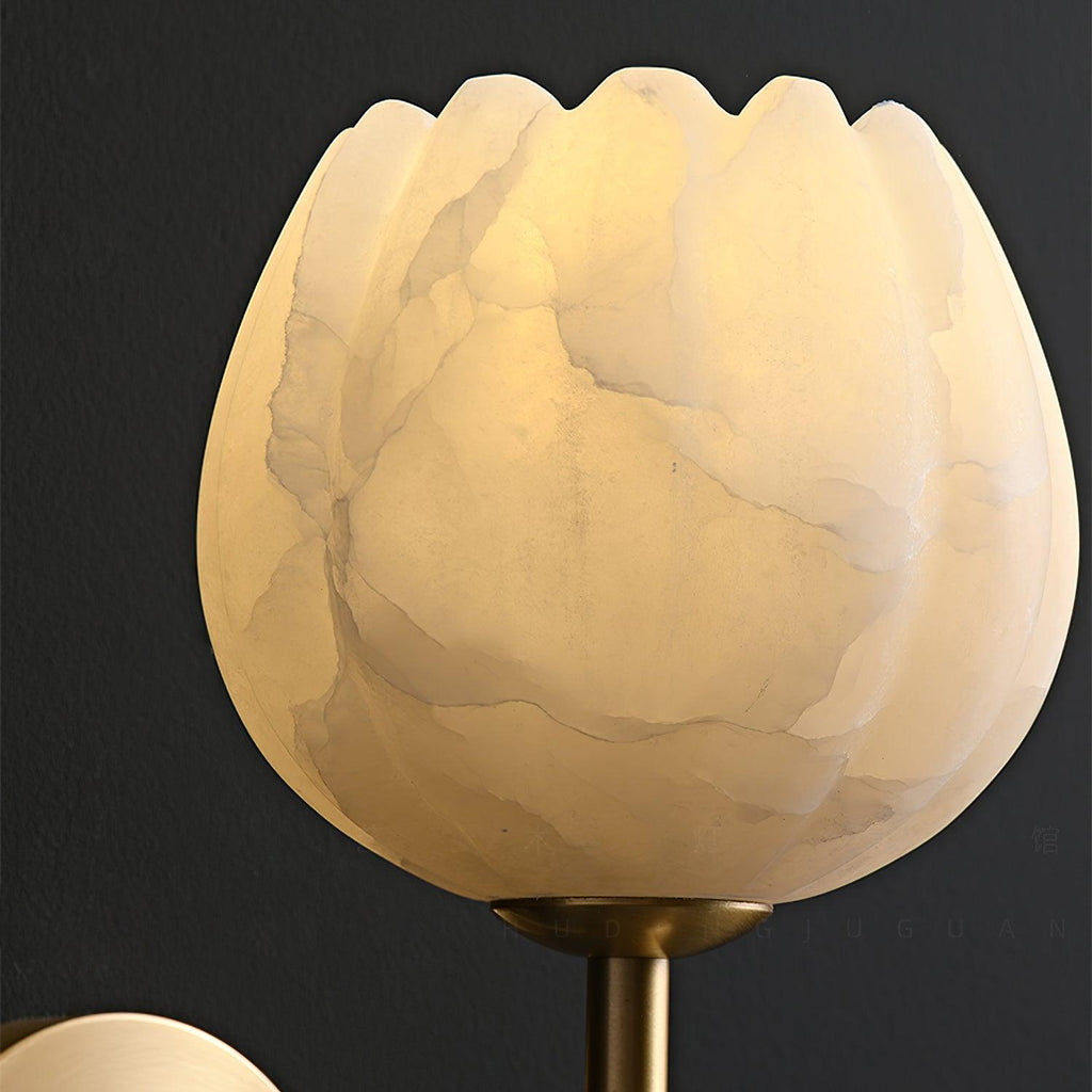 Ralin Wall Sconce Alabaster Flowers