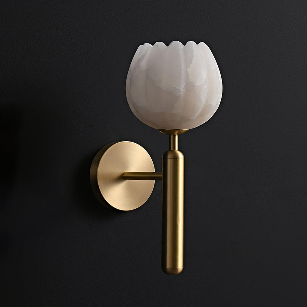 Ralin Wall Sconce Alabaster Flowers
