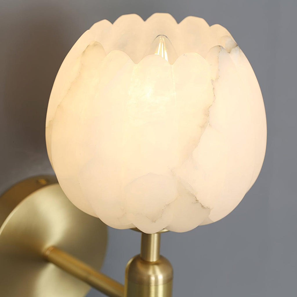 Ralin Wall Sconce Alabaster Flowers