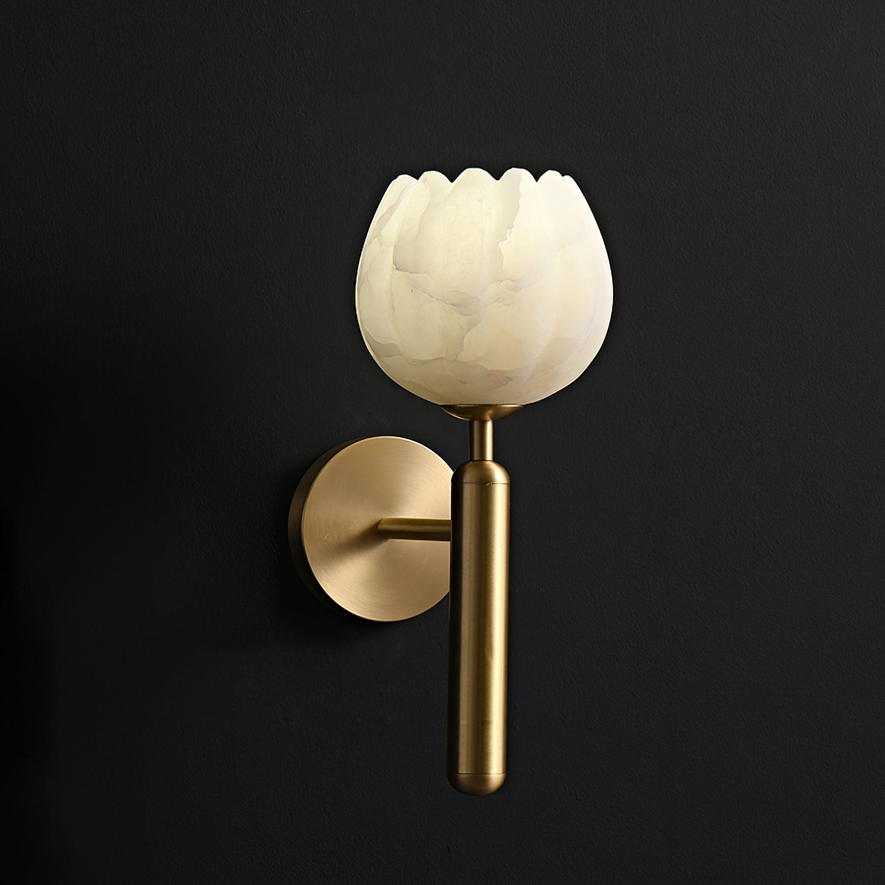 Ralin Wall Sconce Alabaster Flowers