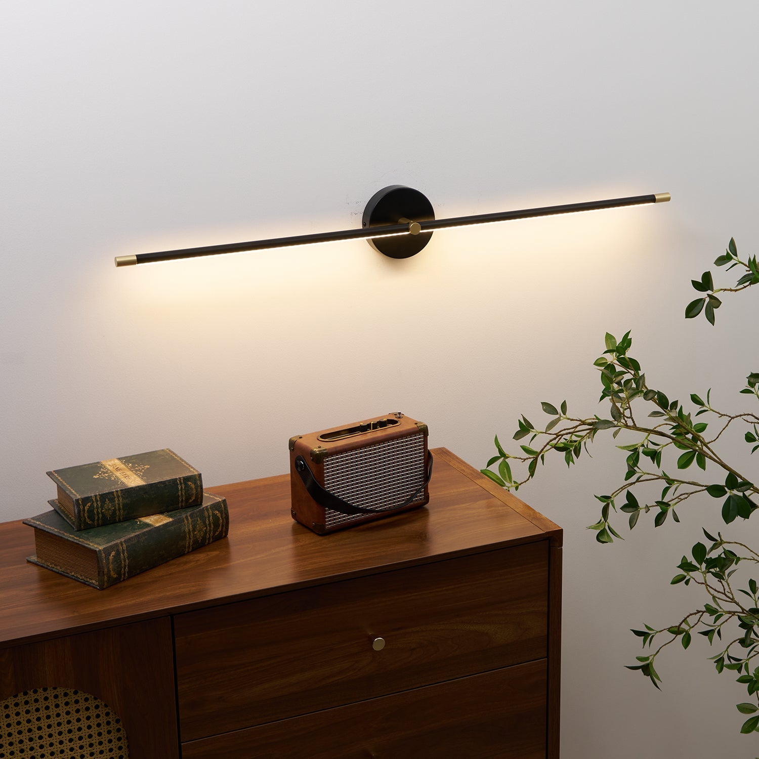 Wall Lamp Minimalist Linear Rod Double End Accent Modern Style