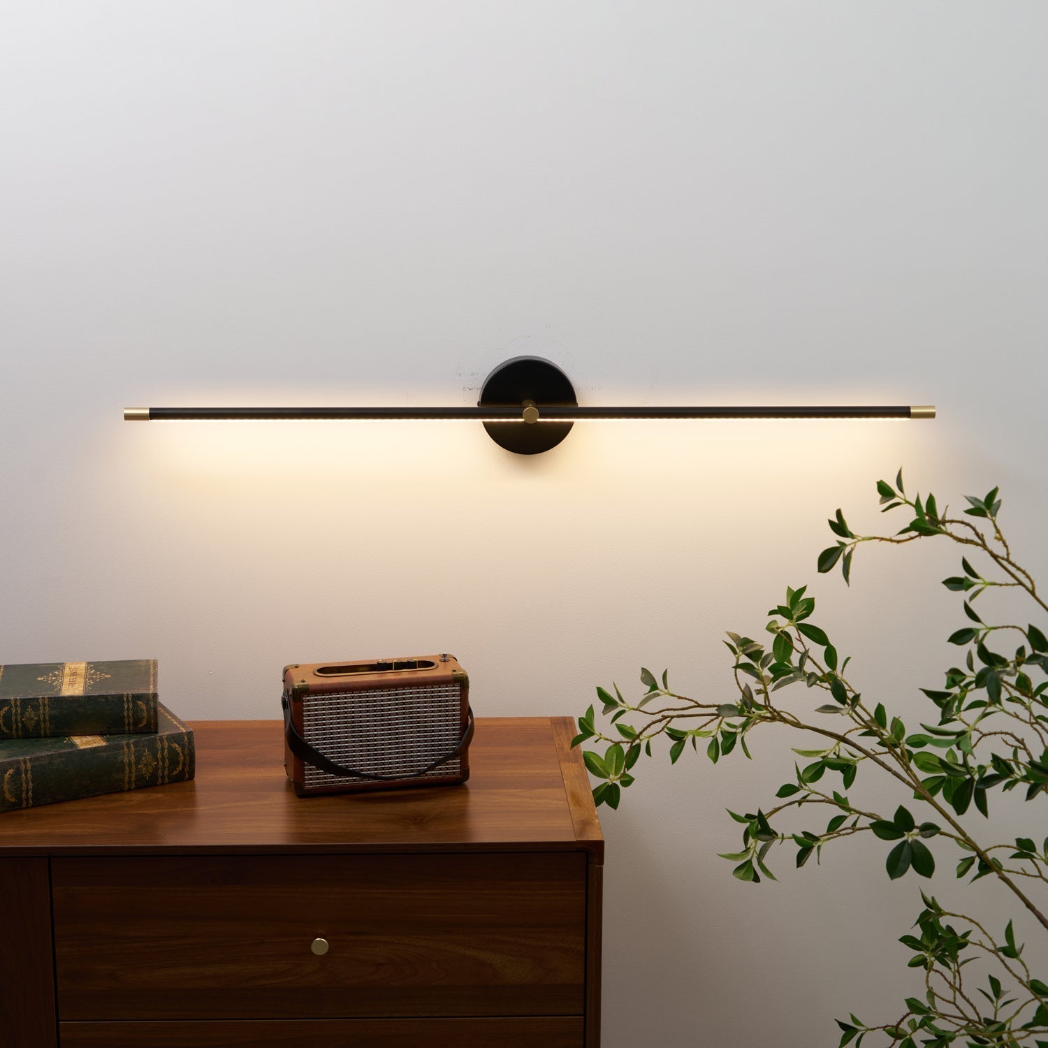 Wall Lamp Minimalist Linear Rod Double End Accent Modern Style