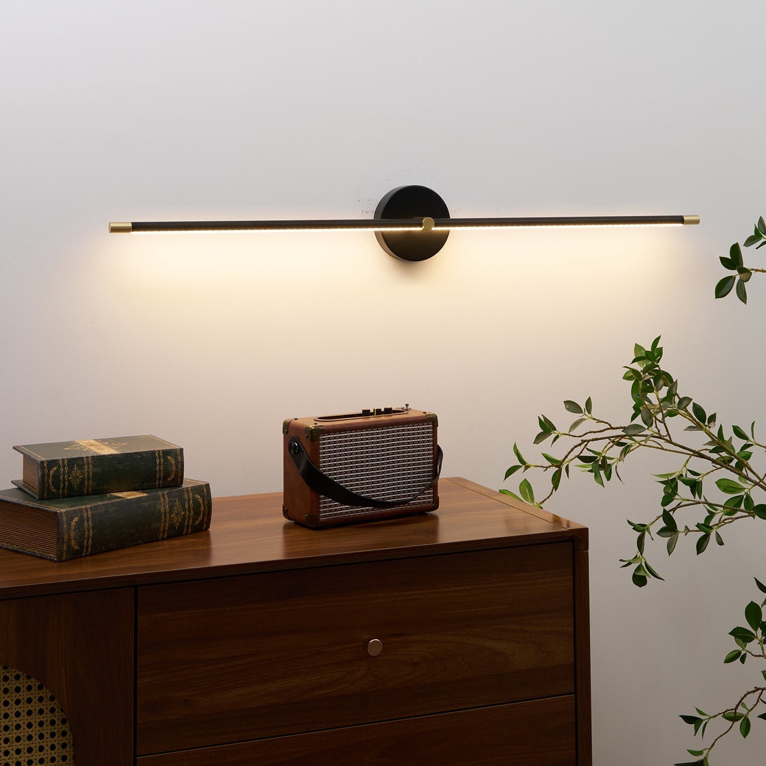 Wall Lamp Minimalist Linear Rod Double End Accent Modern Style