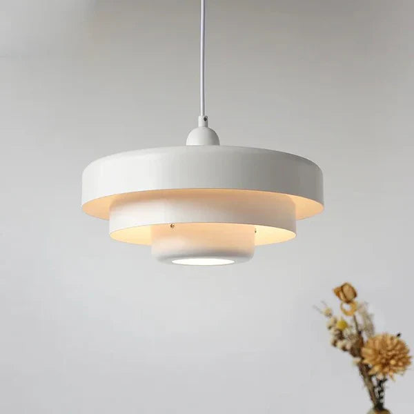 Designer LED pendant lamp with a modern geometric shape