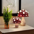 Decorative Table Lamp in the Shape of a Fly Agaric Mushroom – Original Lighting for the Bedroom and Living Room