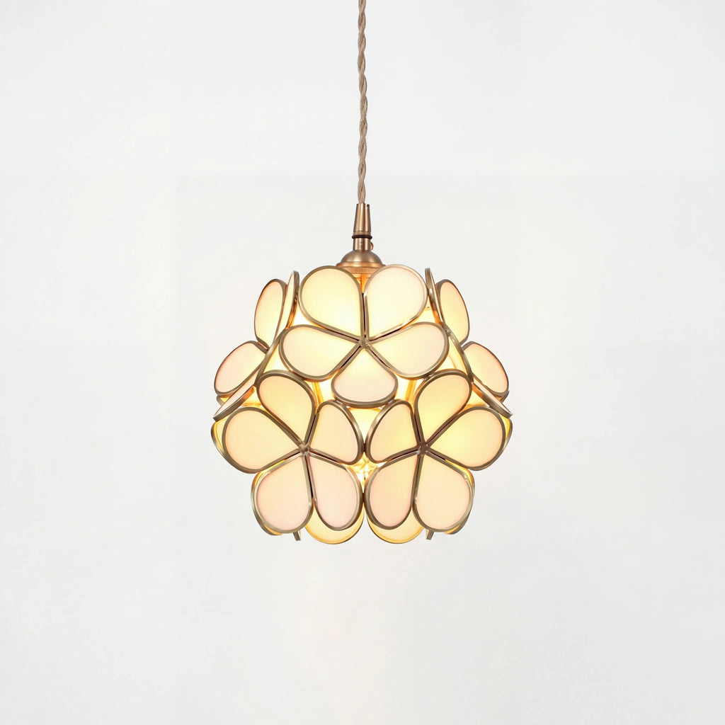 Mylene Flower Petal Glass Pendant Light