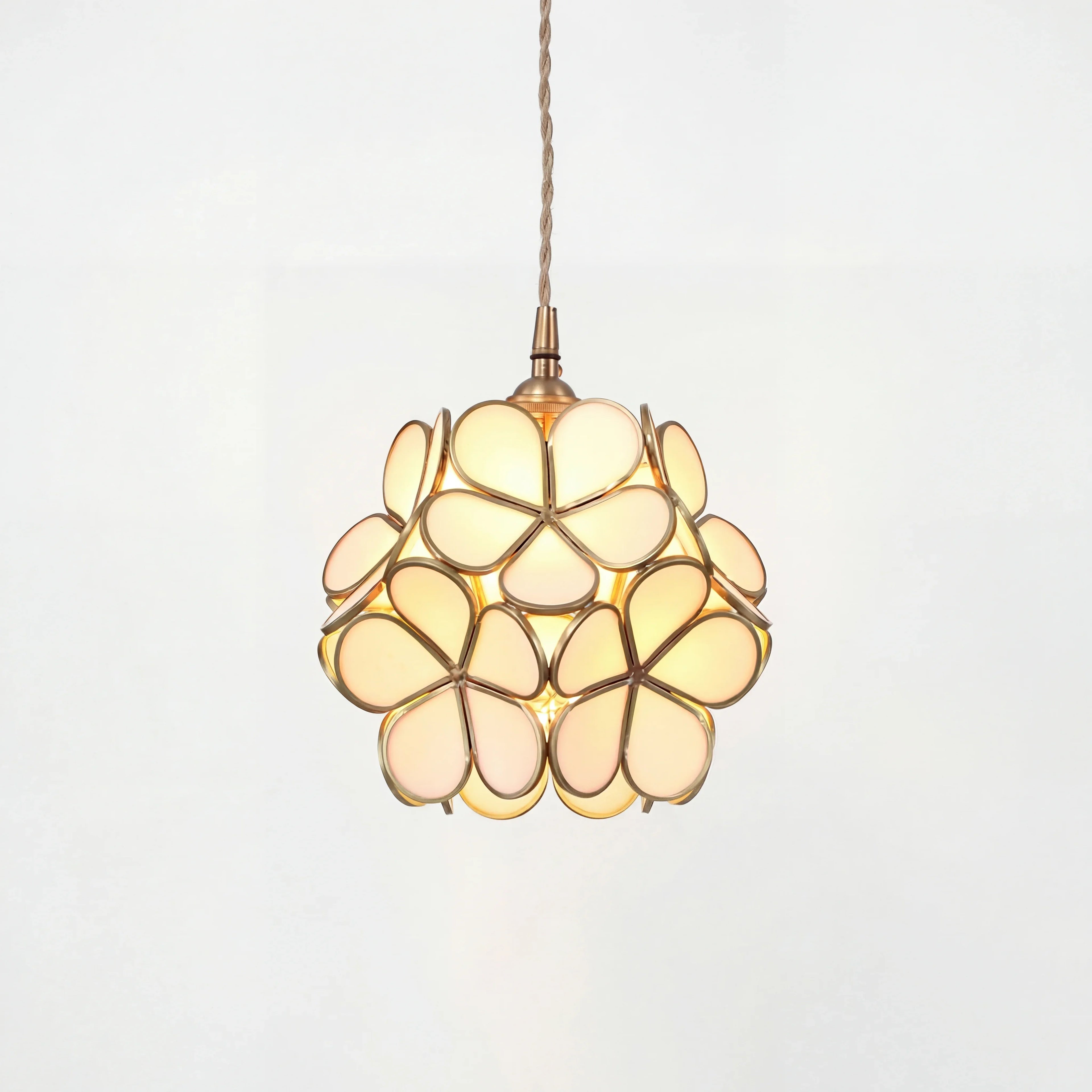 Mylene Flower Petal Glass Pendant Light