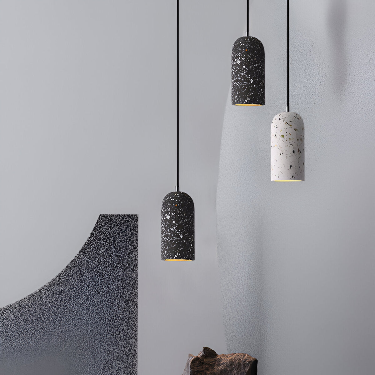 Nordic Concrete Texture Cement Minimalism Ceiling Light
