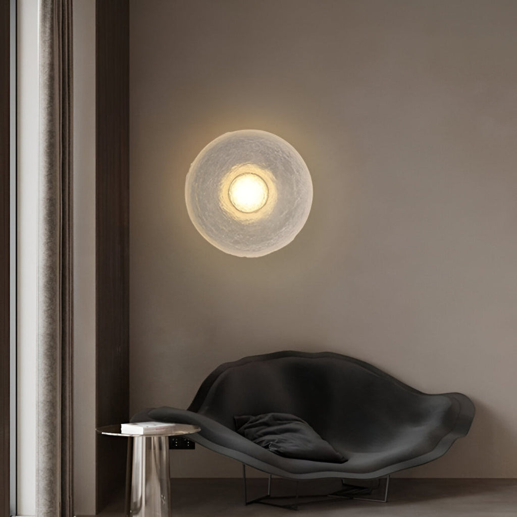 Modern Minimalist Resin Round Wall Sconce LED 1-Light