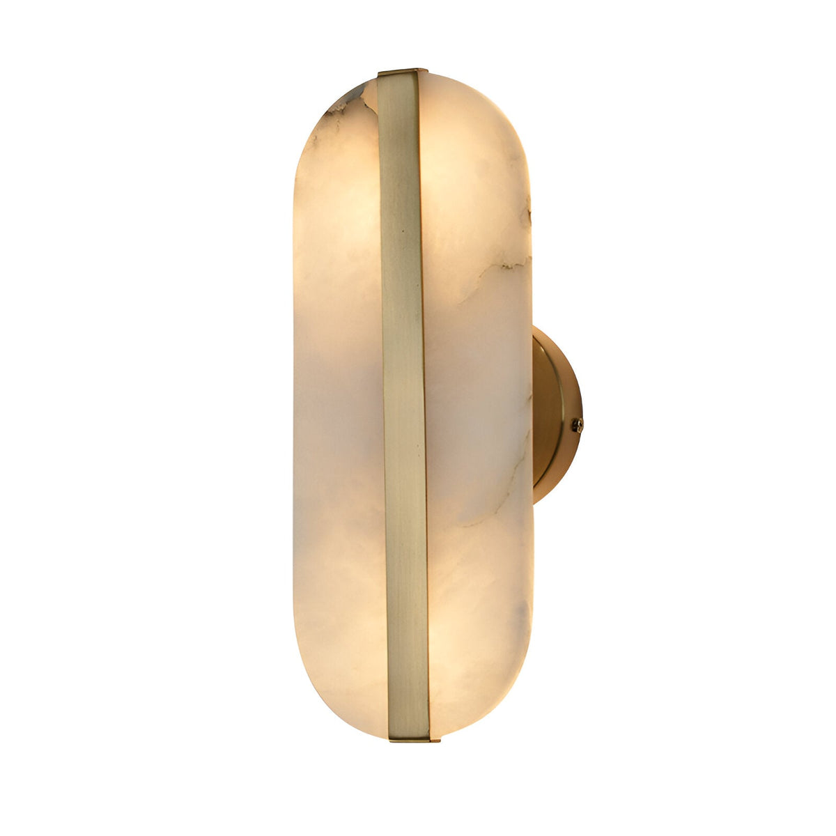 Nordic Seren Alabaster Stone Brass Wall Light
