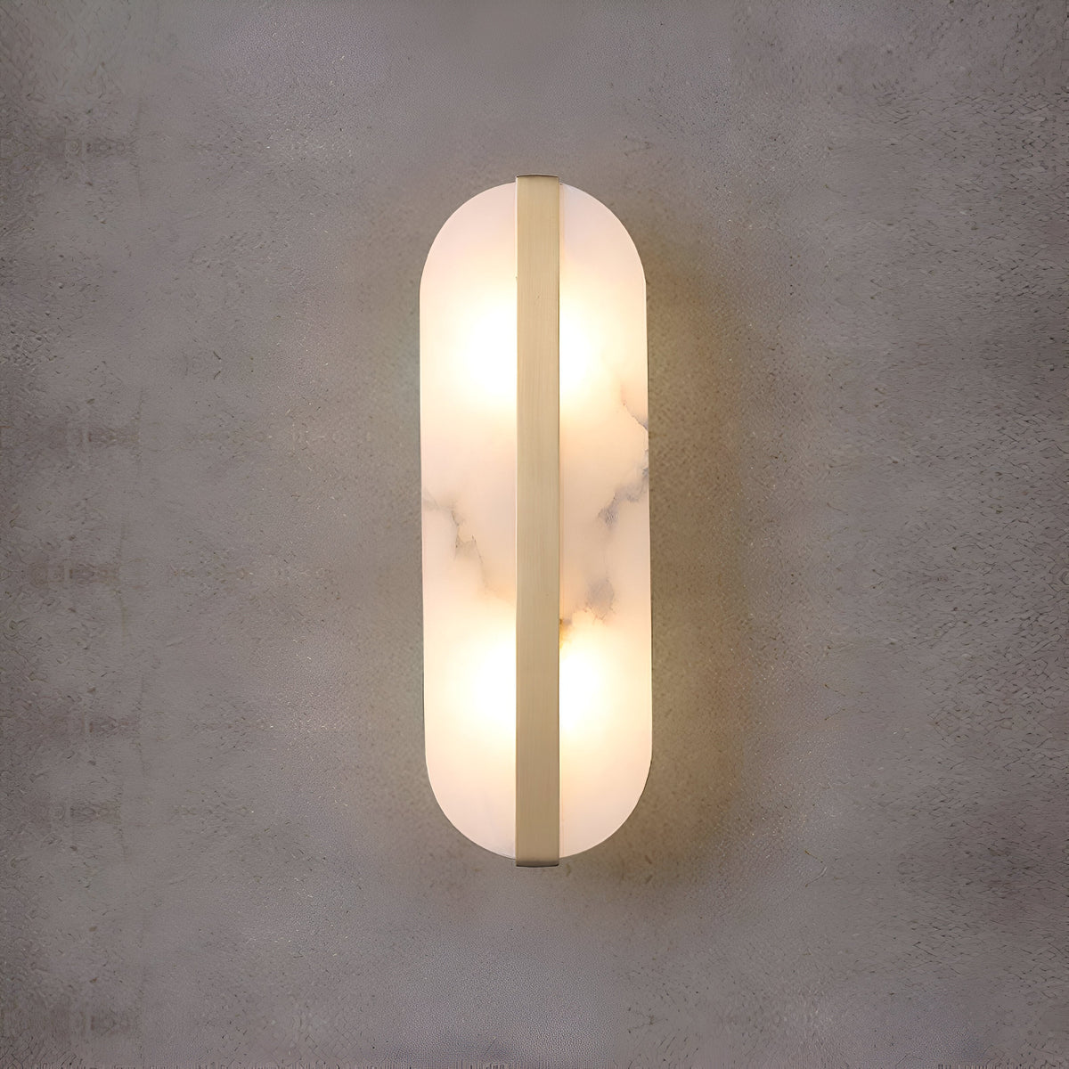 Nordic Seren Alabaster Stone Brass Wall Light