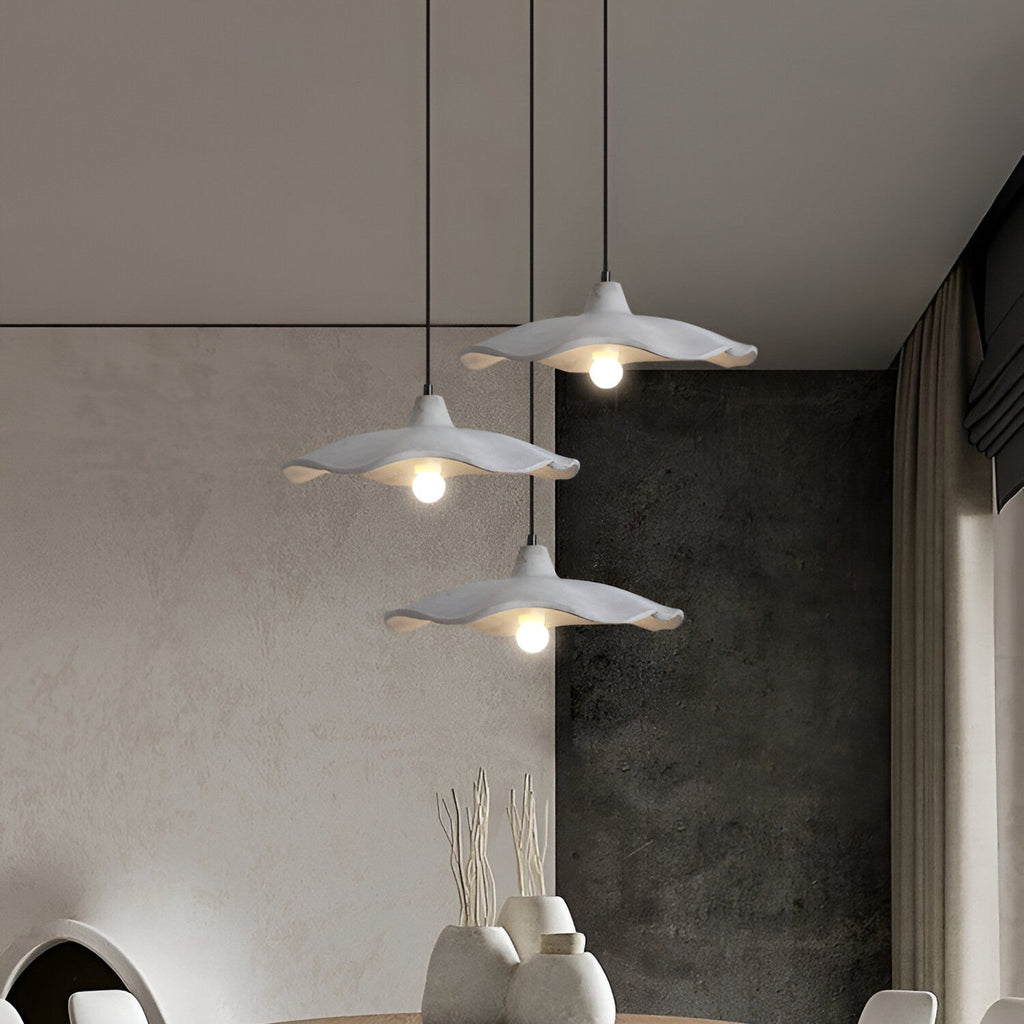 Nordic Wabi Sabi Flower Shaped Cement Pendant Light