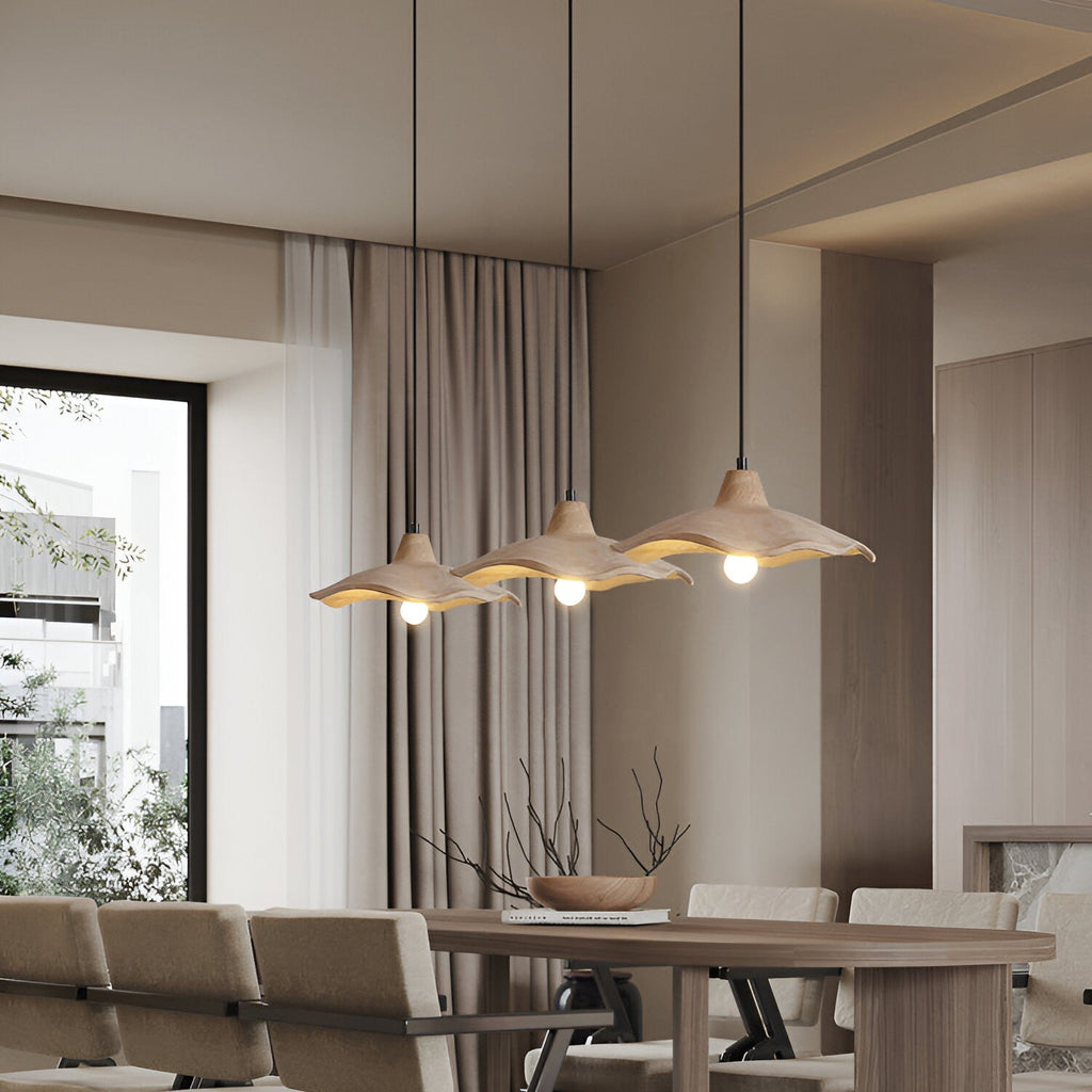 Nordic Wabi Sabi Flower Shaped Cement Pendant Light