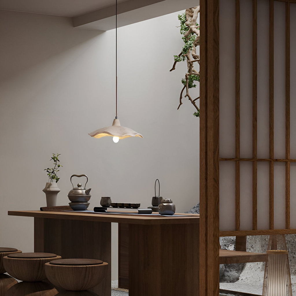 Nordic Wabi Sabi Flower Shaped Cement Pendant Light