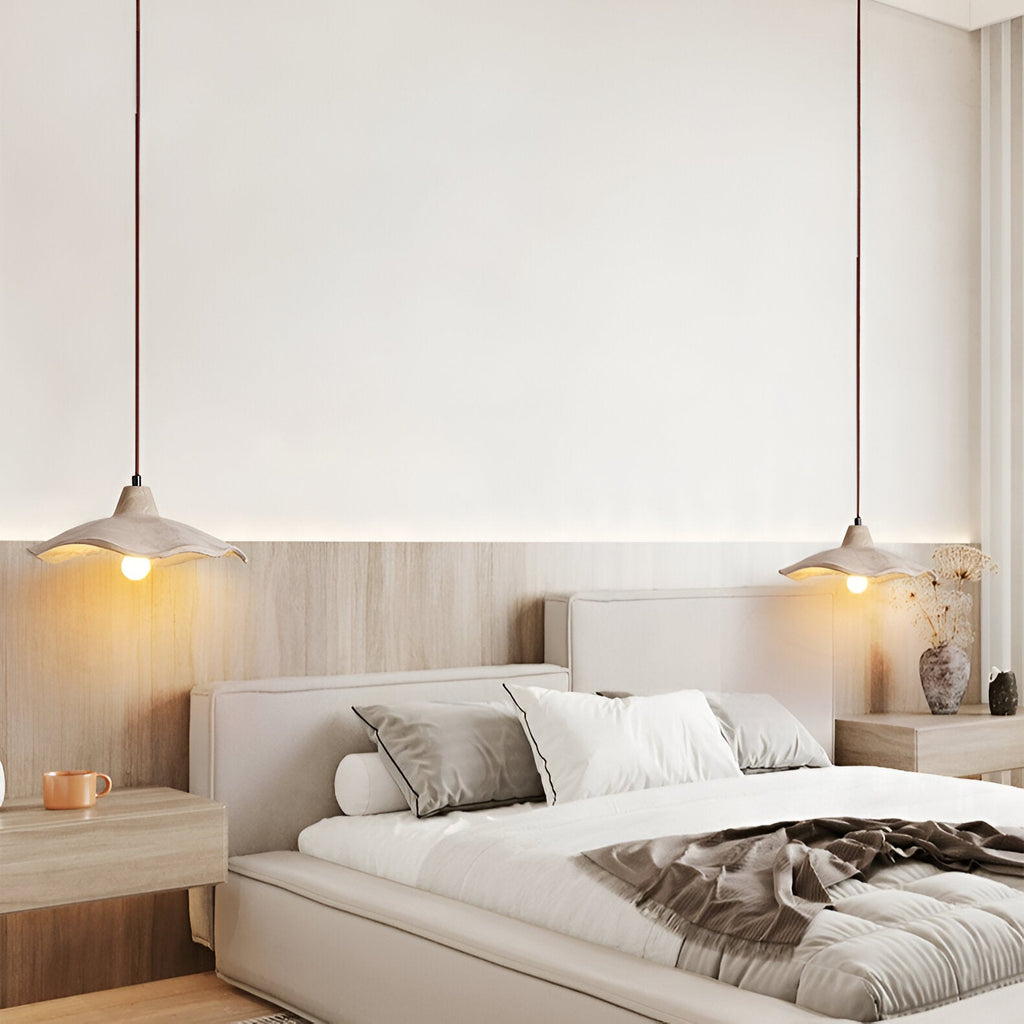 Nordic Wabi Sabi Flower Shaped Cement Pendant Light