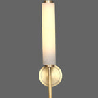 Nordic Brass Travertine Tube Wall Light