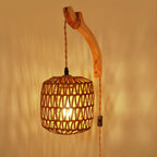 Rustic Hand-Woven Hemp Rope Wall Light