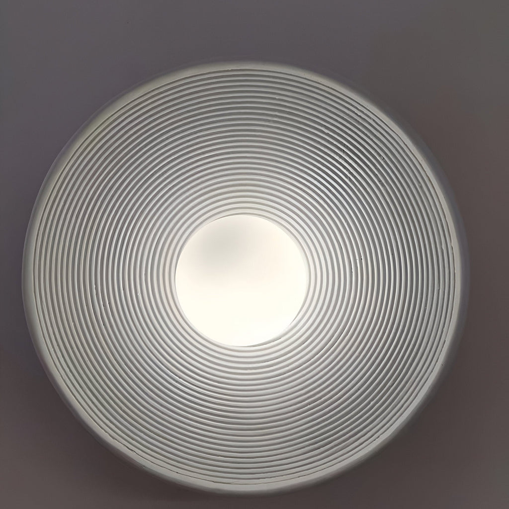 Retro Resin Ceramic-style Round Wall Sconce LED 1-light