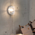 Lustra Chrome Glass Industrial Wall Light
