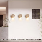 Japanese Wabi Sabi Natural Travertine Stone Wall Light