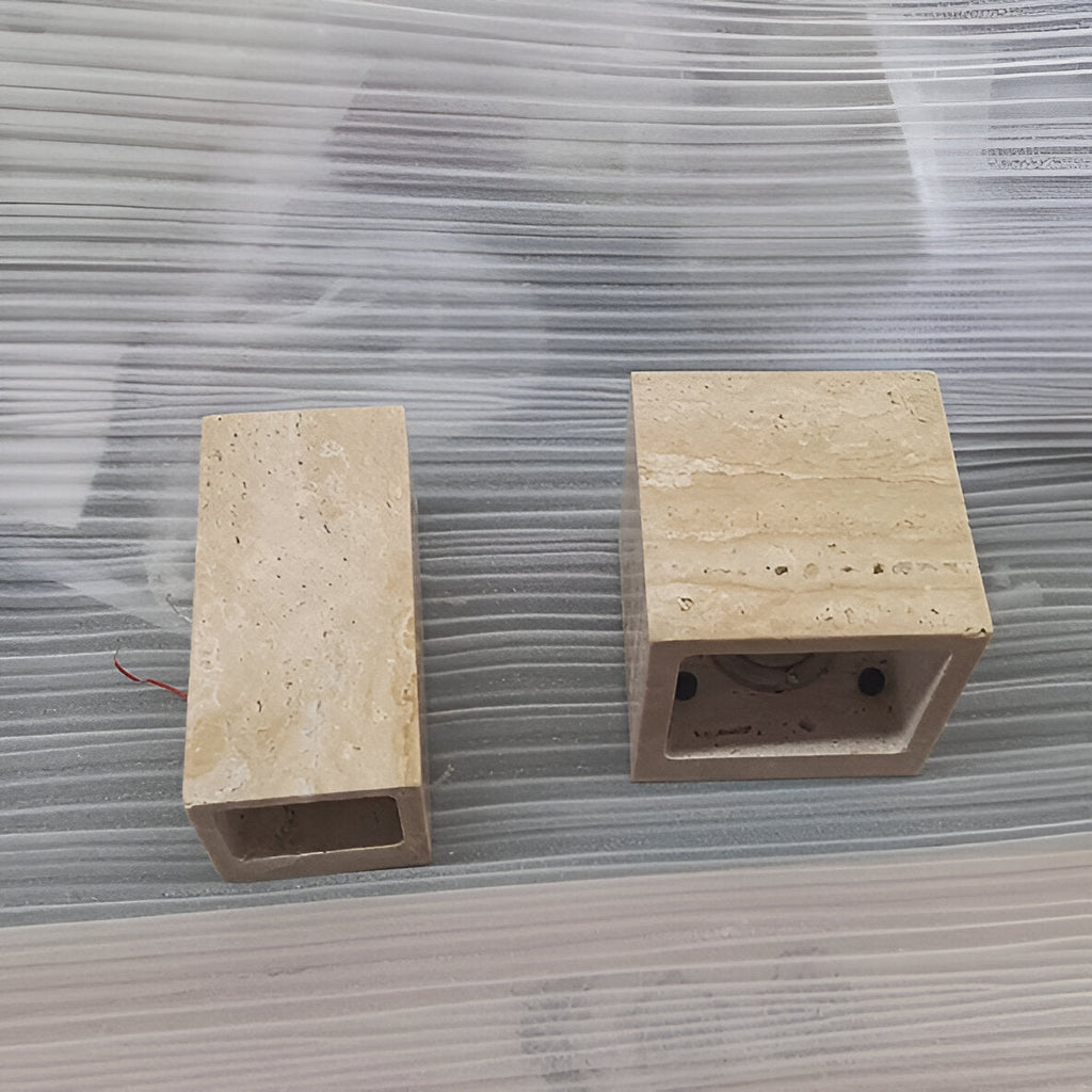 Travertine Stone Minimalist Outdoor LED Wall Light