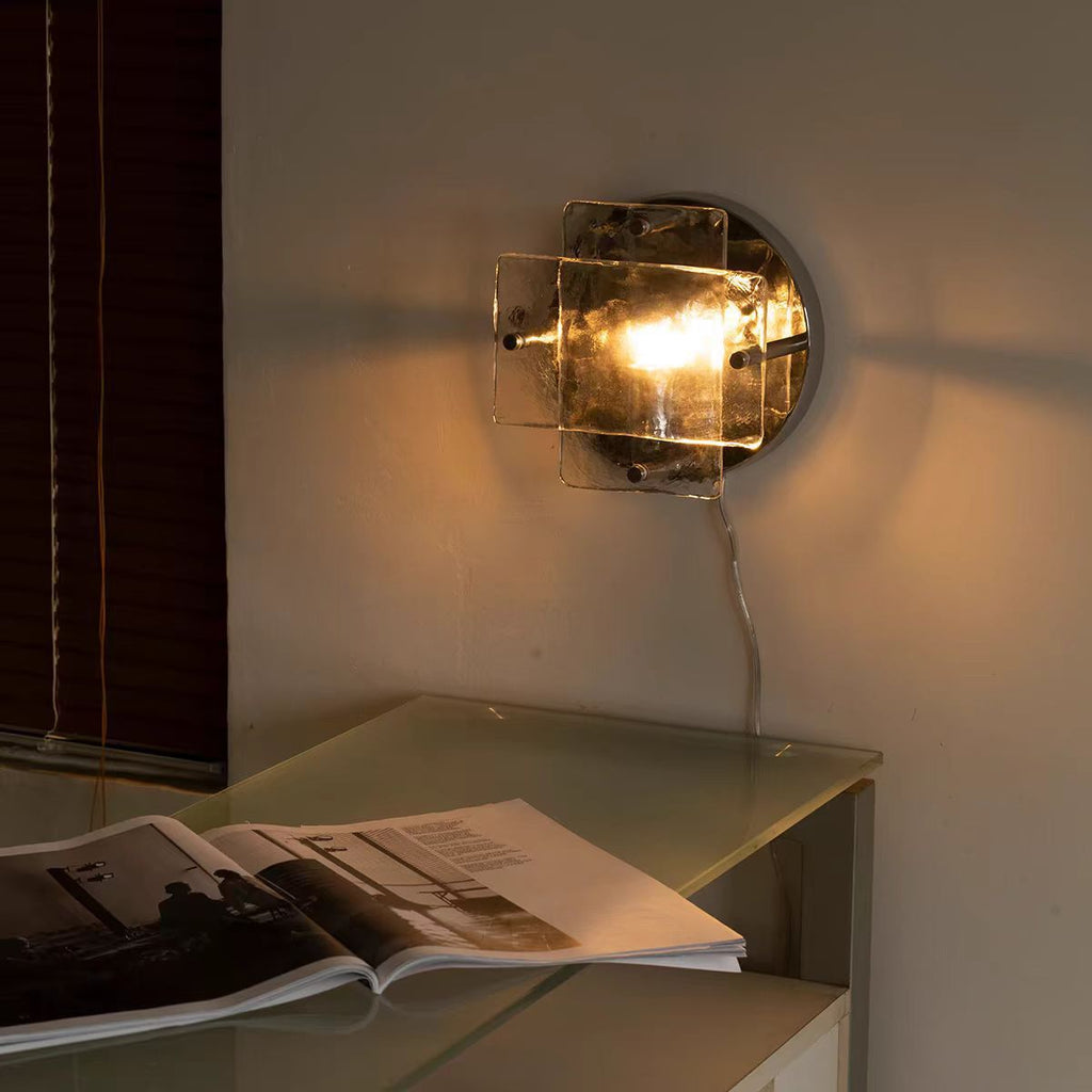 Lustra Chrome Glass Industrial Wall Light