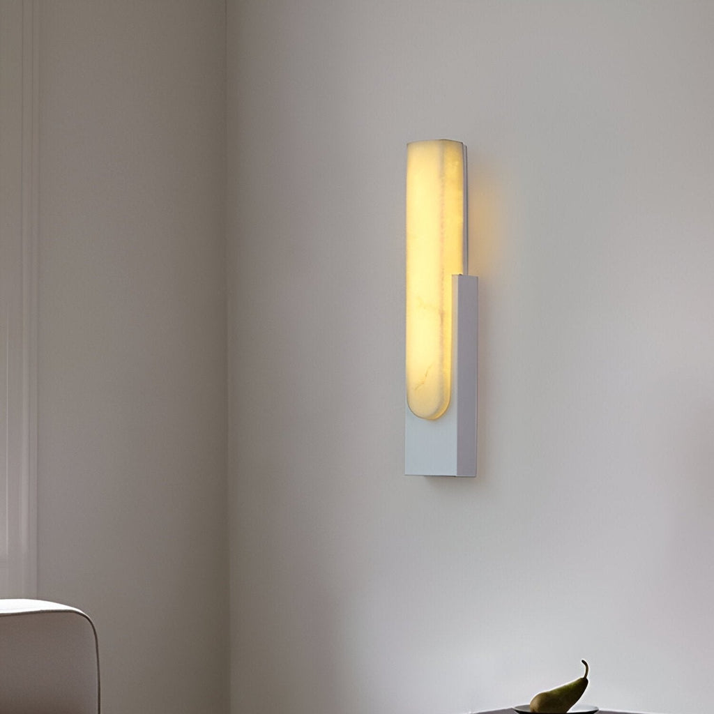 Agatha Modern Artificial Alabaster Minimalist Wall Light