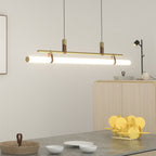 Inari Modern Linear Metal Pendant Light, Black/Gold