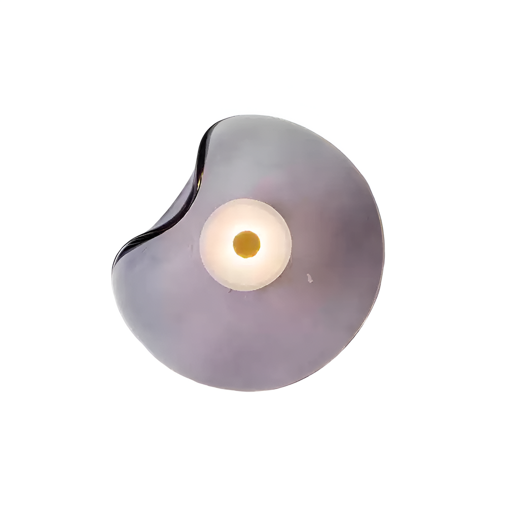 Nordic Curved Glass Japandi Style Glass LED Wall Light
