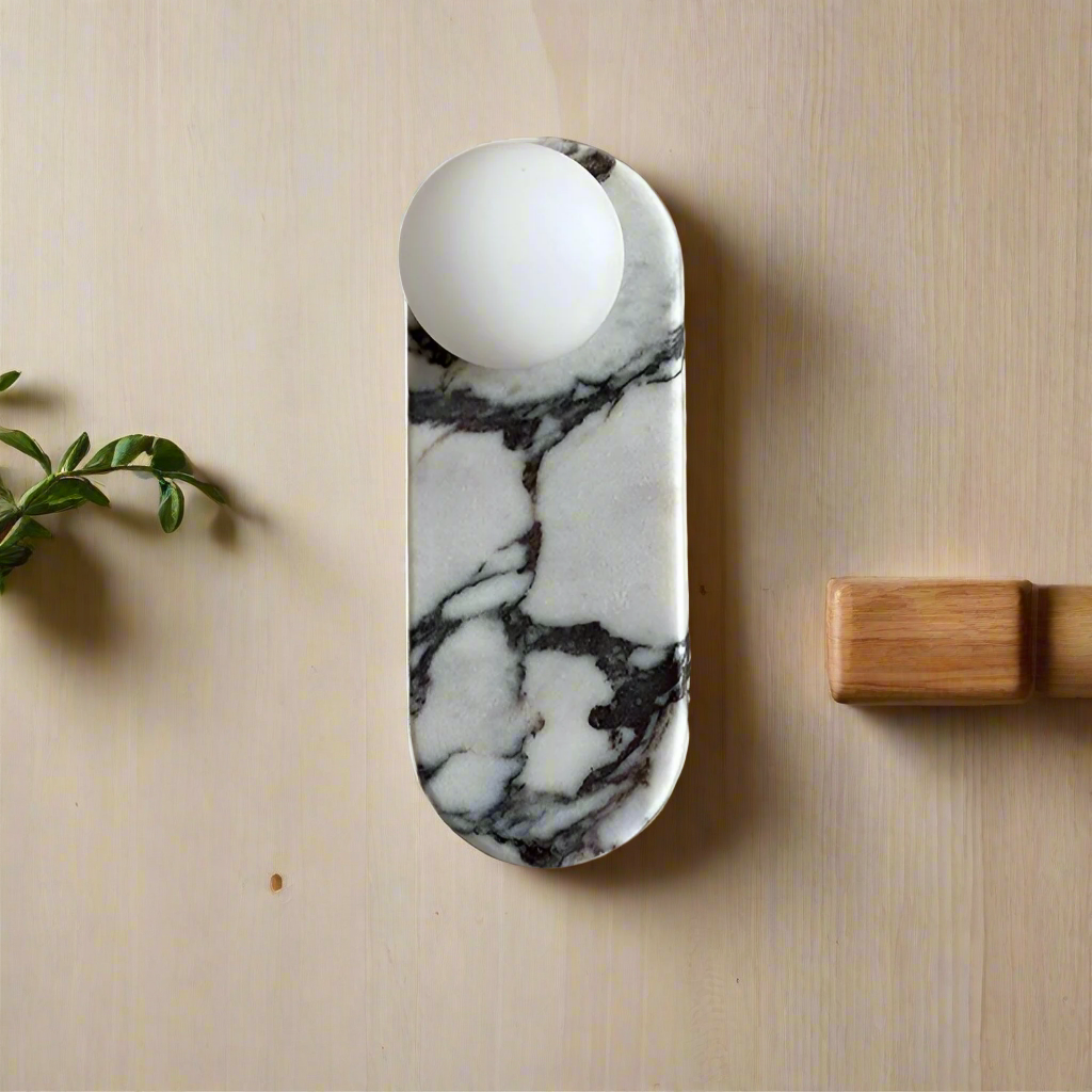French Light Marble Luxury Minimalist Wall Light