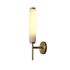 Nordic Brass Travertine Tube Wall Light