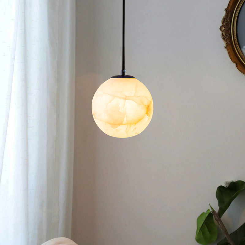Alabaster Globe Modern Pendant Light