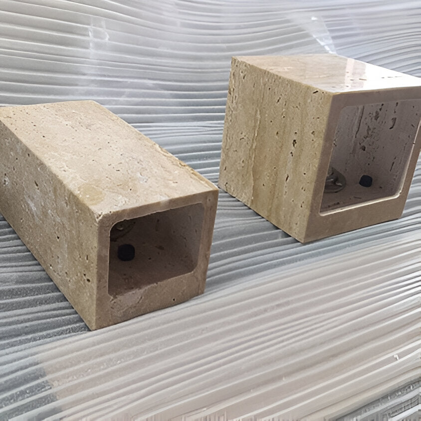 Travertine Stone Minimalist Outdoor LED Wall Light