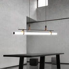 Inari Modern Linear Metal Pendant Light, Black/Gold