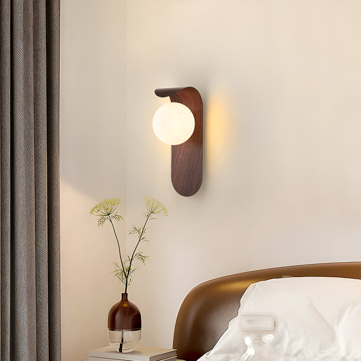 Carlyle Nordic Minimalist Iron Wood Accent LED Wall Light