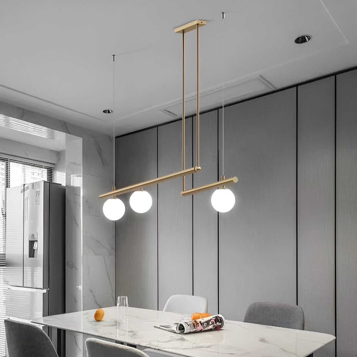 Nordic Glass Linear Luxury Pendant Light