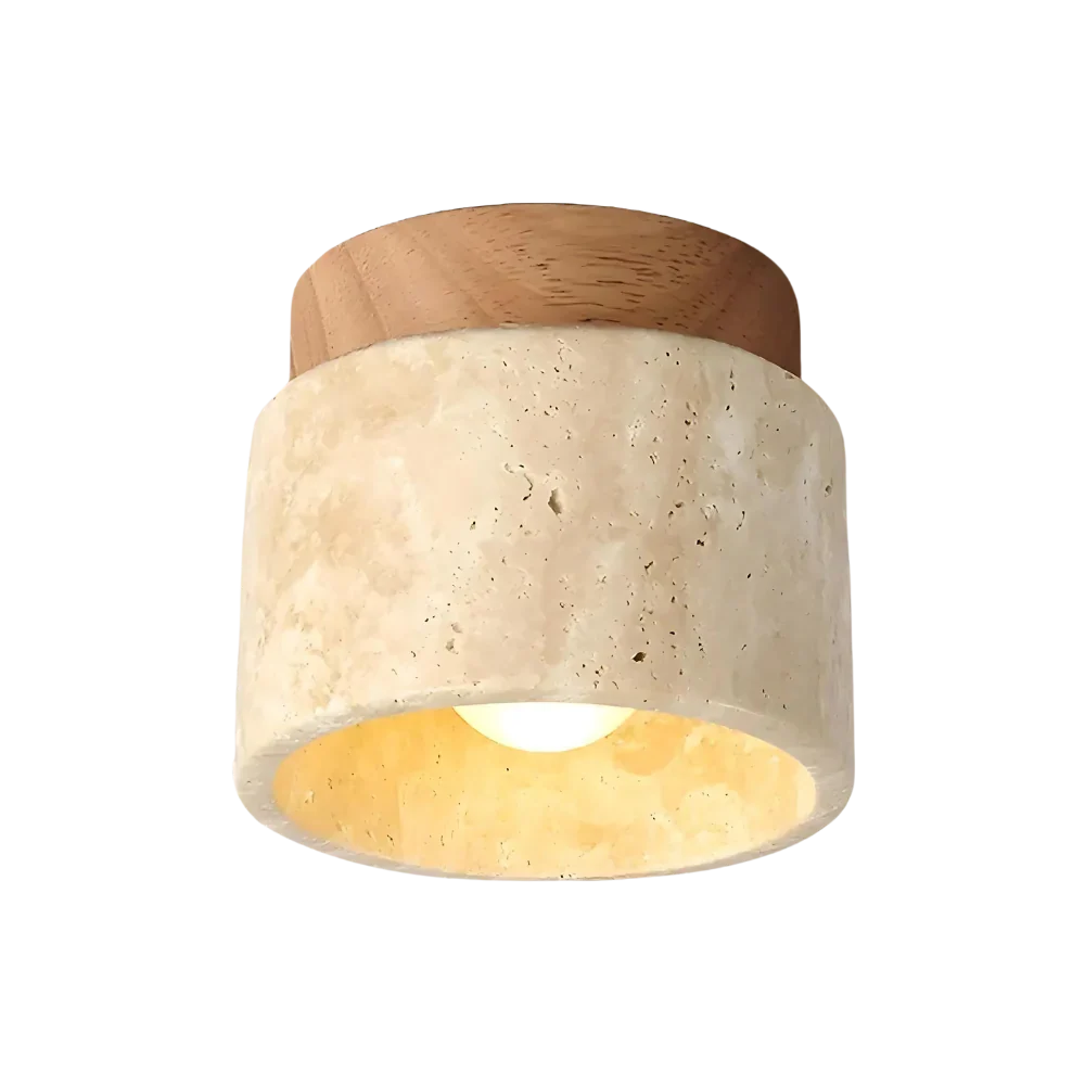 The Stone Travertine Japandi Ceiling Fixture