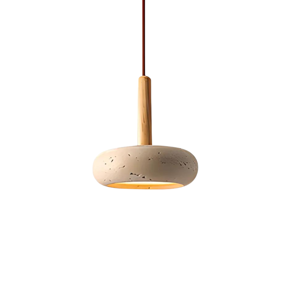 Tivoli Japandi Travertine Ceiling Lamp