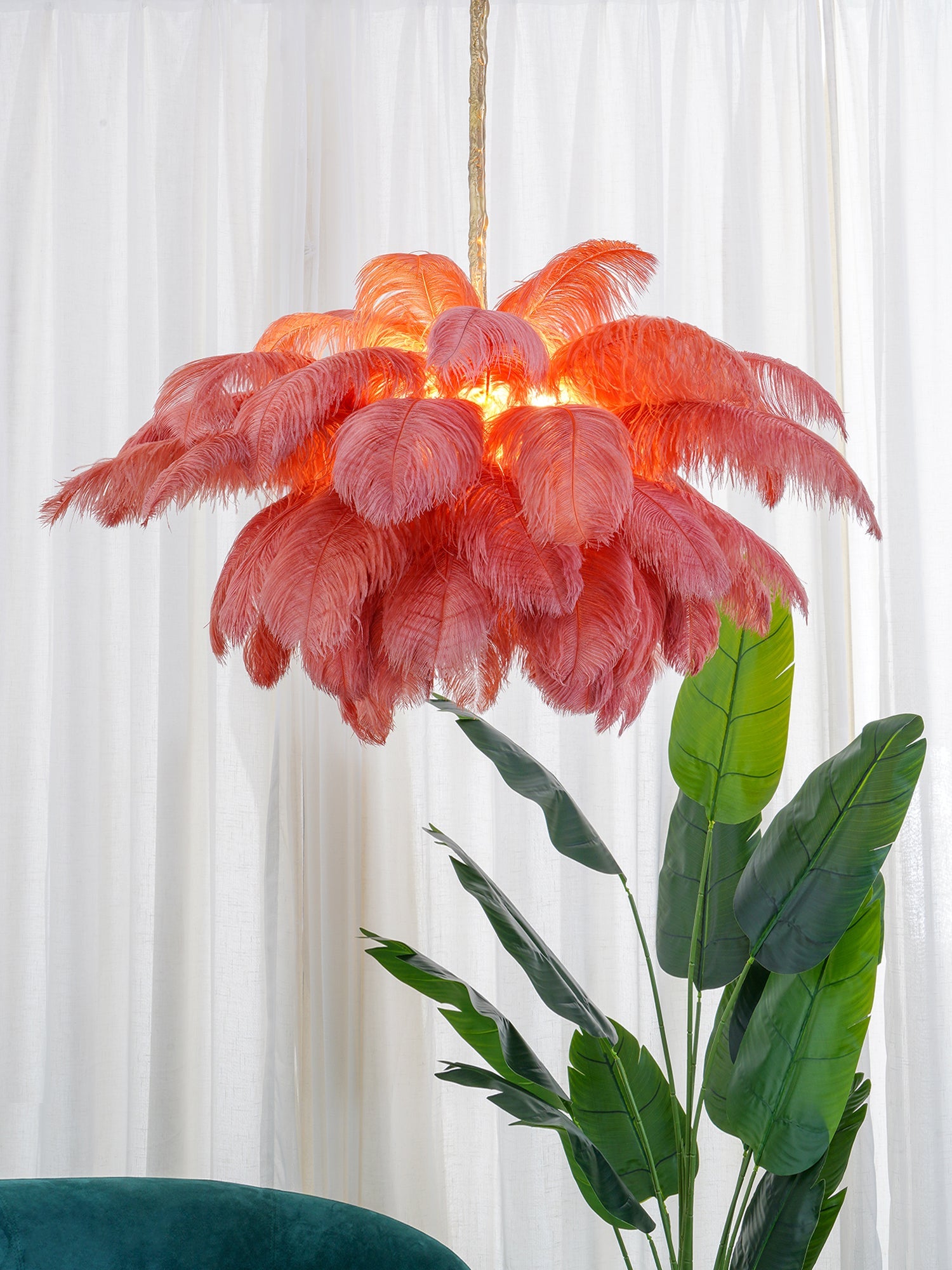 Ostrich Feather Chandeliers