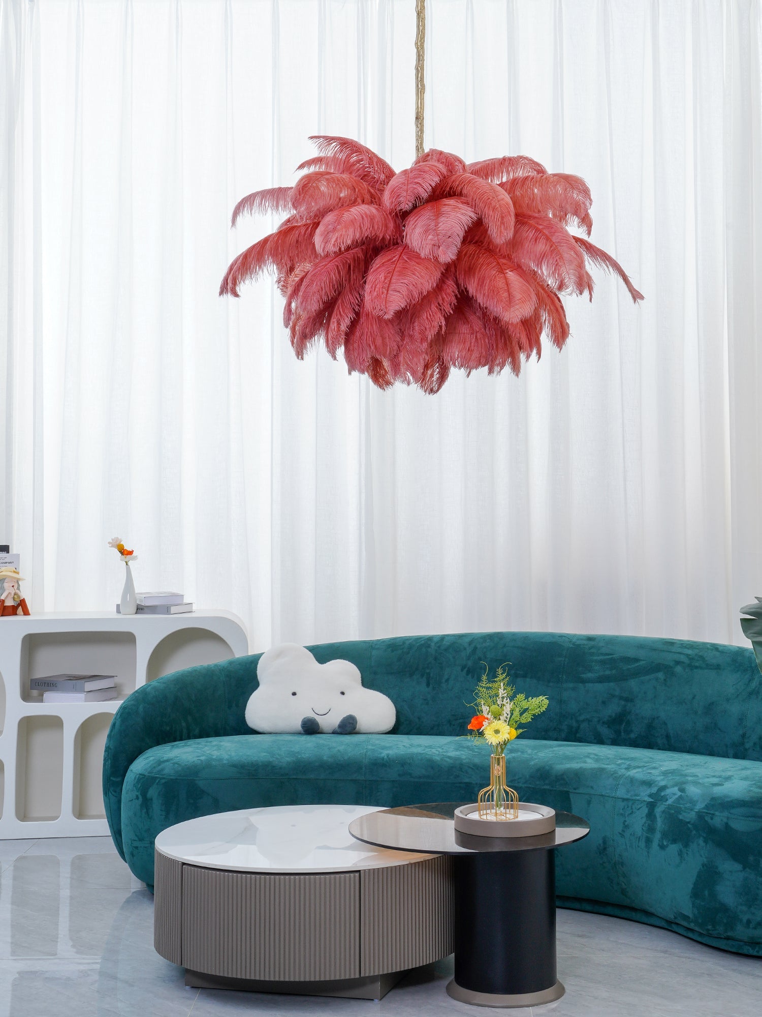 Ostrich Feather Chandeliers