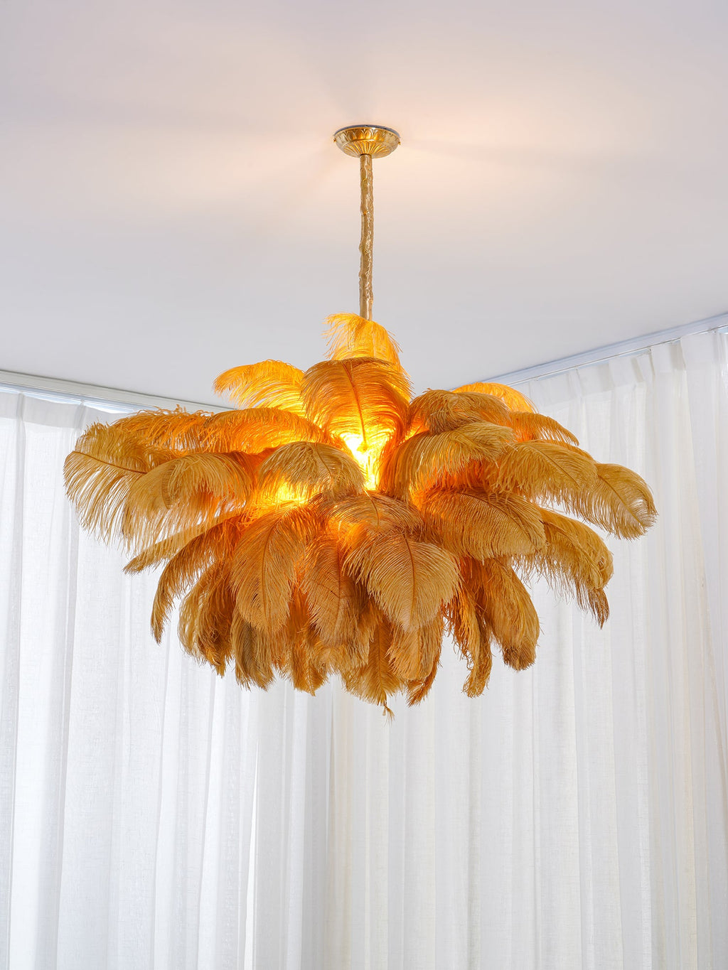 Ostrich Feather Chandeliers