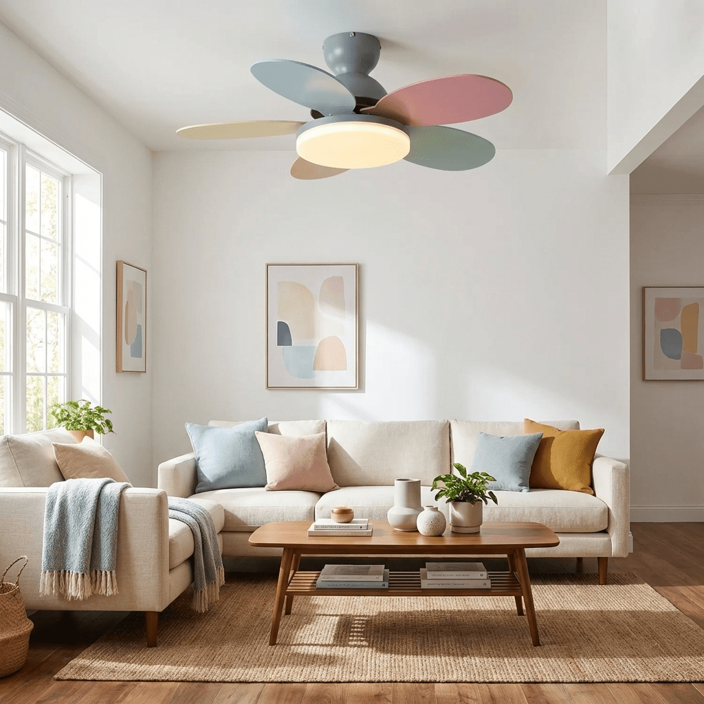 Petalo Nordic Petal-Shaped Acrylic Ceiling Fan Light