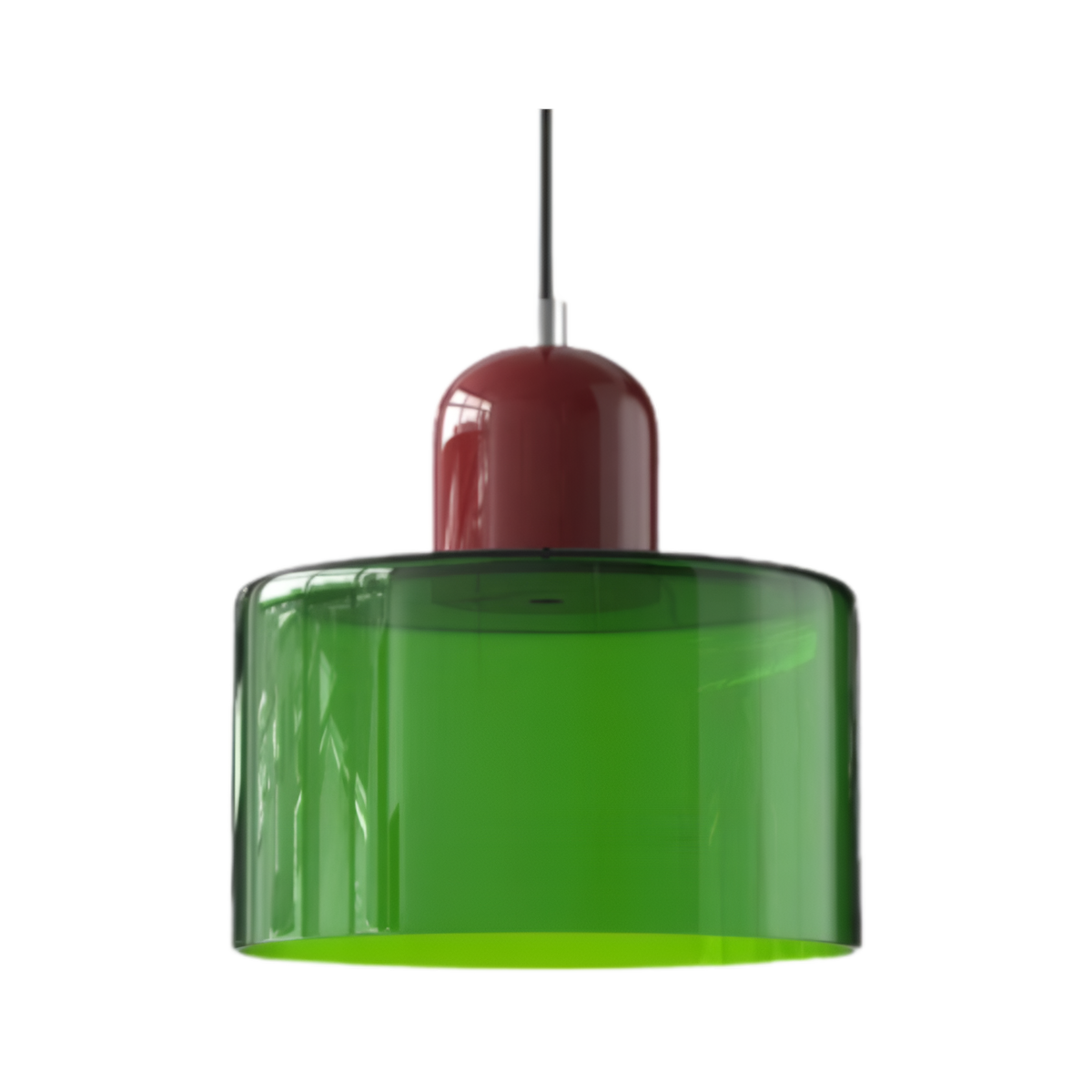 Nordic Iron Body Two-Tone Glass Pendant Light