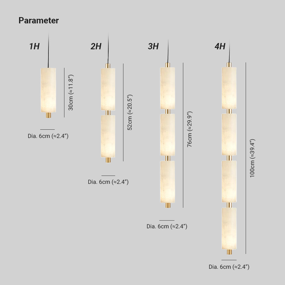 Zovarion Suspension Modern Minimalist in Alabaster