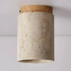 Orin Retro Travertine Flush Mount Ceiling Light