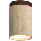 Orin Retro Travertine Flush Mount Ceiling Light