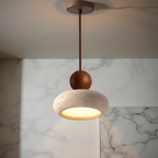 Retro Wabi-Sabi Travertine Pendant Light