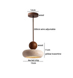 Retro Wabi-Sabi Travertine Pendant Light